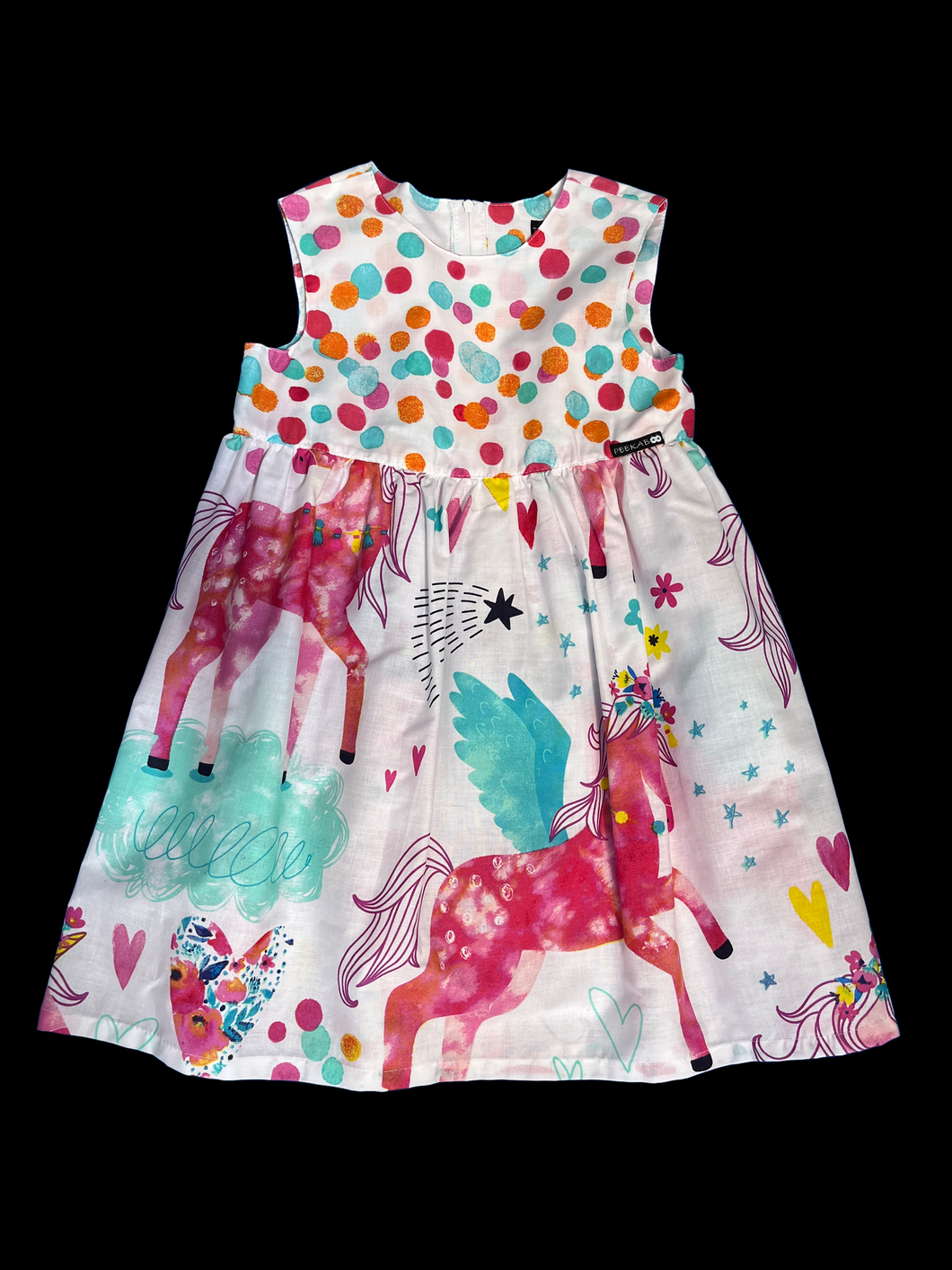 Top polka dot unicorn dress